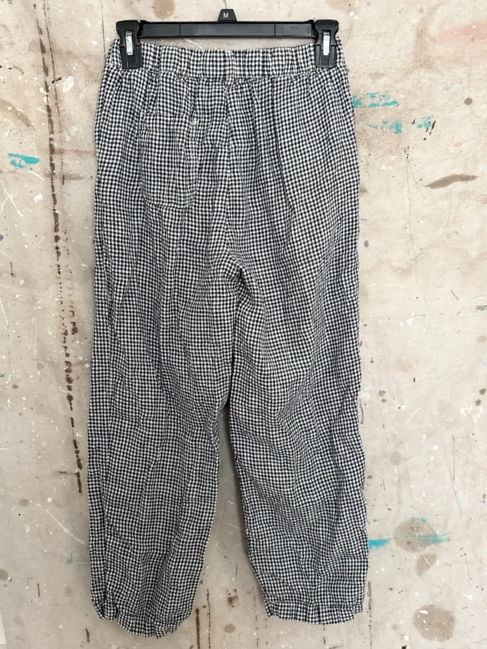 Quince 100% European Linen Pants in Classic Mini Gingham